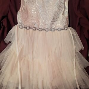 American Princess Cream and Silver Kids Dress